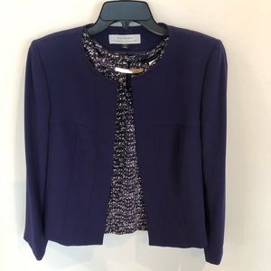 Tahari Arthur S. Levine Purple Blazer Size 8